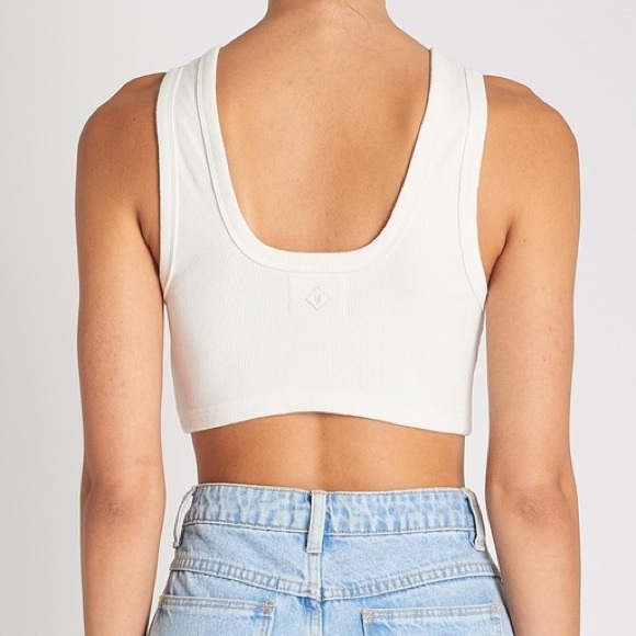 Henley Crop Top NWT - Picture 2 of 2